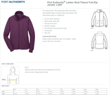 NCSN PORT AUTHORITY LADIES SLUB FULL ZIP FLEECE JACKET